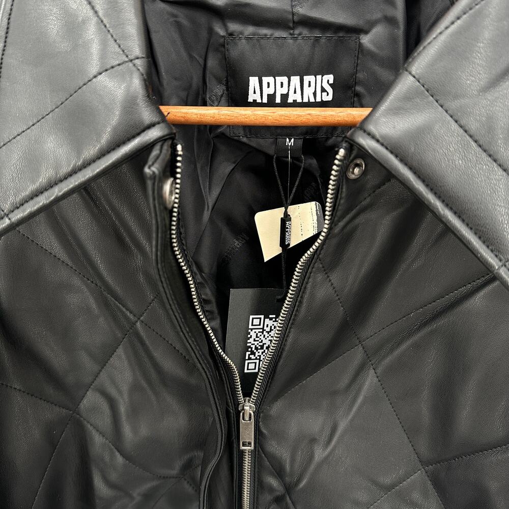 APPARIS NWT Stevie Vegan Leather Jacket in Black // M - Picture 11 of 14